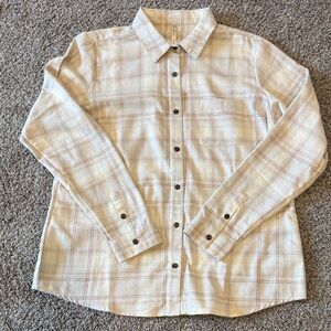 Kuhl Vanilla Plaid Whisper Flannel Shirt